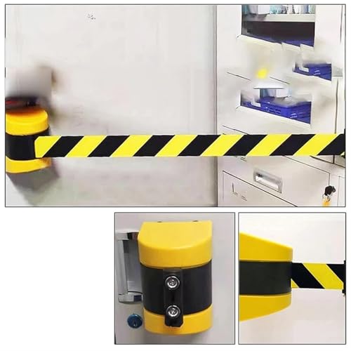 Barrière de cordon sécurité rétractable à fixation magnétique stable - 3