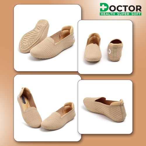 Image of DOCTOR HEALTH SUPER SOFT Women Lightweight Knit Slip-On Runnig Shoes | Breathable Walking Sneakers | Comfortable Casual Loafers Anti-Slip Everyday Wear Shoes for Indoor Outdoor