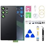 Phoupair Back Glass Replacement for Samsung Galaxy S25 Ultra with Professional Repair Tool Kit (Titanium Black)