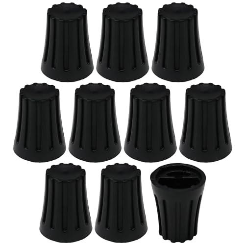 Image of 6mm D-Shaft Hole Black Rotary Encoder Control Knob Without Position Indicator Pack of 10