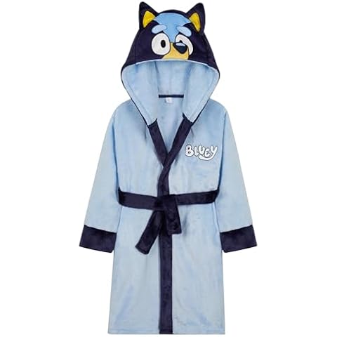 Bluey Girls Fleece Dressing Gown with Hood Cover