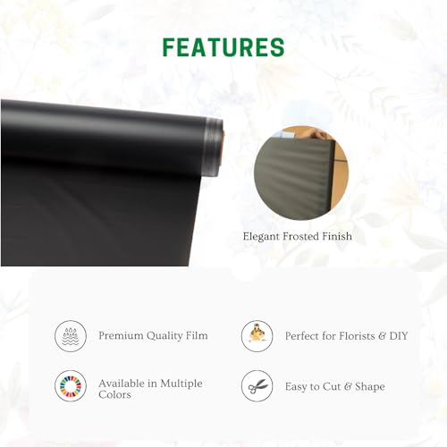 Image of Oasis Frosted Red Bouquet Wrapping Roll | Premium Korean Style Flower Wrap for Fresh Flowers & Gift Packaging | Florist Essential Supplies | 60 Micron - 25 Meter Long