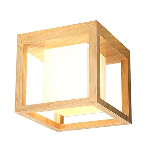 Plafonniers d'art en bois pour éclairer un couloir sombre avec abat-jour acrylique
