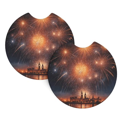 Whjdpp Brillante lluvia de fuegos artificiales para interior de coche, 2 unidades, impermeable y rápido para coches, camiones, SUV y barcos