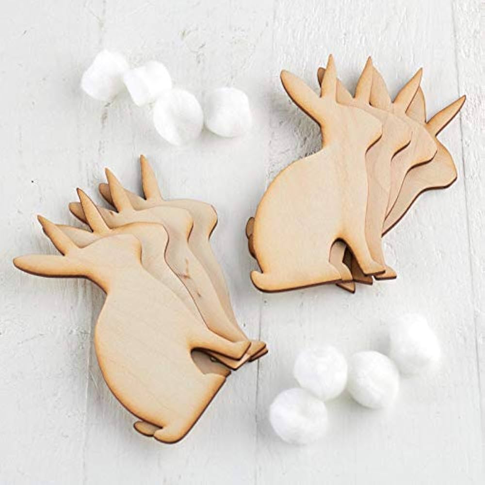 Amazon.com: Factory Direct Craft Pack of 8 Wooden Rabbit and