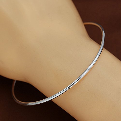 Suchadaluckyshop Siamsmilethailandshop Luxury Fashion 10Pcs Women Lady 925 Silver Bangle Charm Cuff Bracelet Jewelry #TOP2