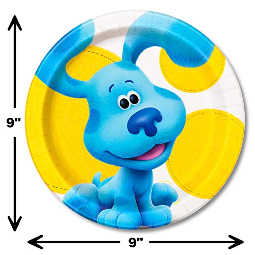 Blues Clues Happy Birthday Party Supplies - 9" Plates & Napkins for Lunch Serves 16 - Plus 24 Birthday Candles by Lobyn Value Packs - Used condition - Image 5
