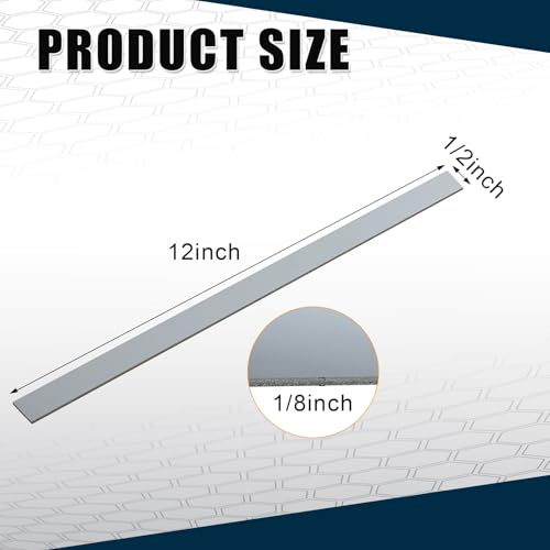 Image of Yaocom 2 Pcs 304 Stainless Steel Flat Bar 12 inch Length, 1-1 /2 inch Width, 1 /8 inch Thickness 2B Finishing Trim Strips Sheet for DIY Craft Making