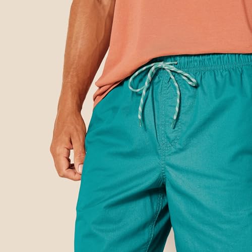 Image of Amazon Essentials Men's 8 inch Inseam Relaxed-Fit Cotton Drawstring Pull-On Walk Shorts, Summer-Weight