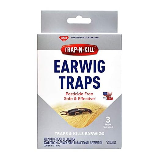 Enoz Trap-N-Kill Reusable Earwig Traps, Nontoxic, Made in USA, 3 Count