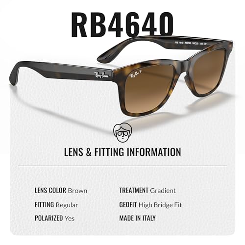 Ray-Ban RB4640 Square Shaped Sunglasses for Men & Women with Official RAYBAN Eyewear Kit4