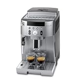 De'Longhi Magnifica S Smart ECAM250.​31.​SB, Máquina de Café Automática con Varilla para Leche, Tamaño Compacto, Máquina de Grano, Espumado Manual de Leche, 4 Recetas con un Solo Toque, Plata Negro