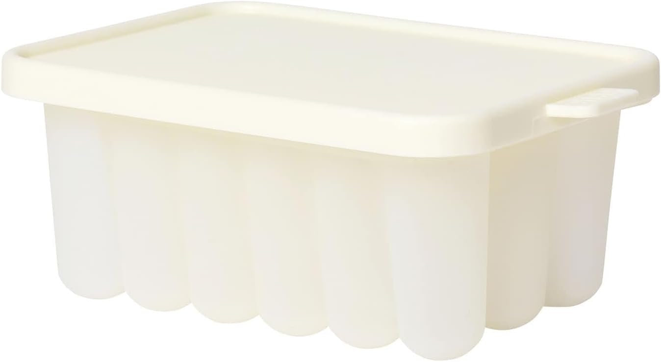 BIBS Baby Food Freezer Tray for Easy Storage, Compatible with BIBS Food Feeder, Spill-Proof, Silicone Bottom, Includes Lid, BPA-Free - Ideal for Breastmilk, Purees, Smoothies - Ivory