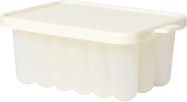 BIBS Baby Food Freezer Tray for Easy Storage, Compatible with BIBS Food Feeder, Spill-Proof, Silicone Bottom, Includes Lid, BPA-Free - Ideal for Breastmilk, Purees, Smoothies - Ivory