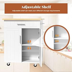 JY QAQA 26" Kitchen Island on Wheels with Storage Cabinet Kitchen Cart Cabinet with Shelves, Cart Handle for Towel Rack or Free Mobility, Portable Islands for Kitchen,White JY QAQA 26 Kitchen Island on Wheels with Storage Cabinet Kitchen Cart Cabinet with Shelves Cart Handle for Towel Rack or Free Mobility Portable Islands for KitchenWhite