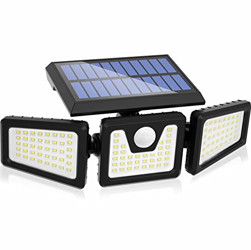 FLOWood Lampe Solaire Exterieur, 118 LED Lampe Solaire Extérieur Detécteur de Mouvement, Lampe LED Extérieur Solaire IP65 Étanche pour Jardin, Entrée, Terrasse 2 Pack Cover