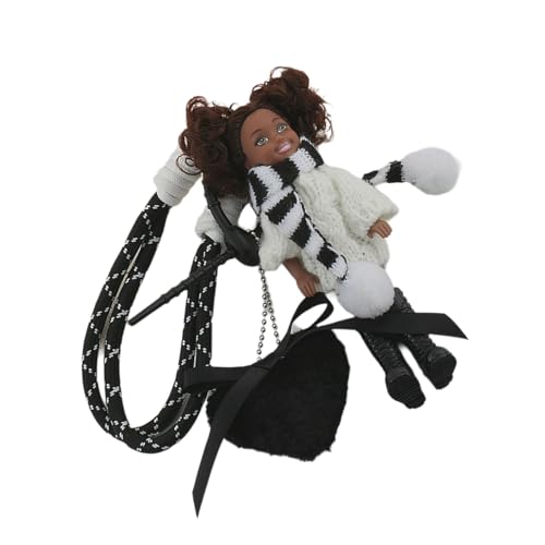 Porte-clés en corde tressée poupée cœur décoration élégante sacs et clés coloré