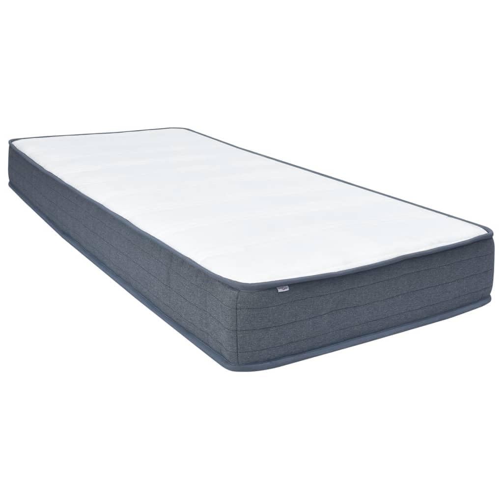 Materac kontynentalny 160 x 80 x 20 cm, średnio miękki, z rdzeniem ze sprężyn kieszeniowych, obicie materiałowe, oddychające, ergonomiczne, do sypialni, łóżko podwójne i stelaż do podparcia