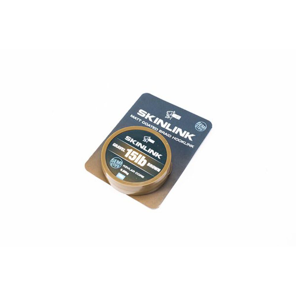 Nash Stiff Coated Skin Link Gravel Brown 10m (15lb)