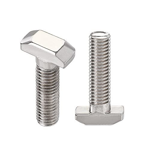 Image of uxcell M8x30mm T-Slot Drop-in Stud Sliding Bolt Screw Carbon Steel for 40 Series Aluminum Profile 20pcs