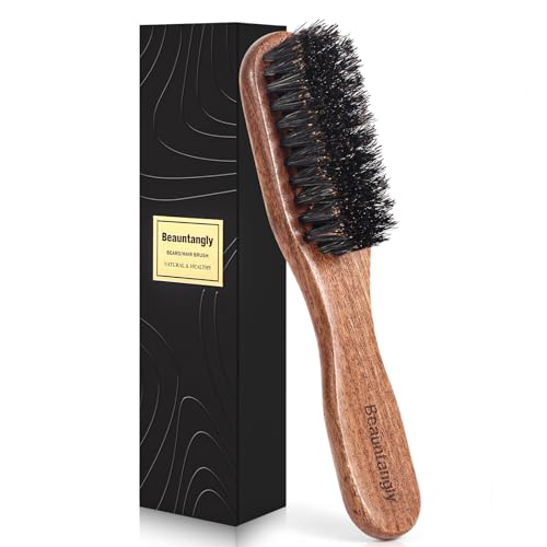 Beard Brush with Wild Boar Bristles and Walnut Handle