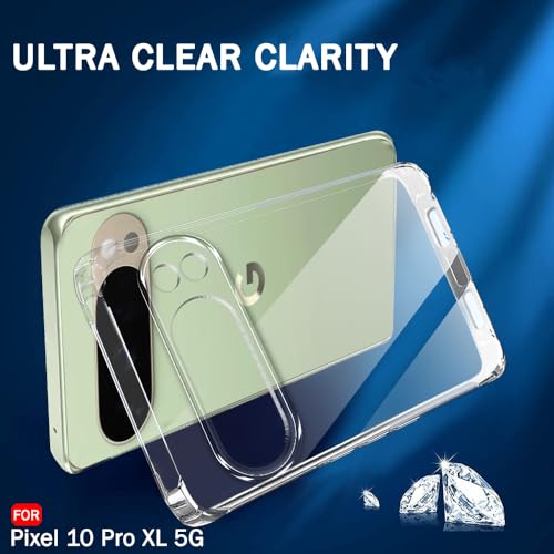 Image of TheGiftKart Back Cover Soft Case for Google Pixel 10 Pro XL | Best Camera Protection | Inbuilt Dust Plugs & Anti-Slip Grip | Ultra Clear Slim Case Cover for Pixel 10 Pro XL (Silicone, Transparent)