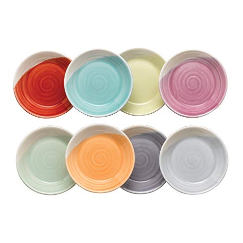 Royal Doulton 1815 Brights 1815TW25095-Juego de 8 bandejas (9 cm), Multicolor, Porcelana, Mixto, 8