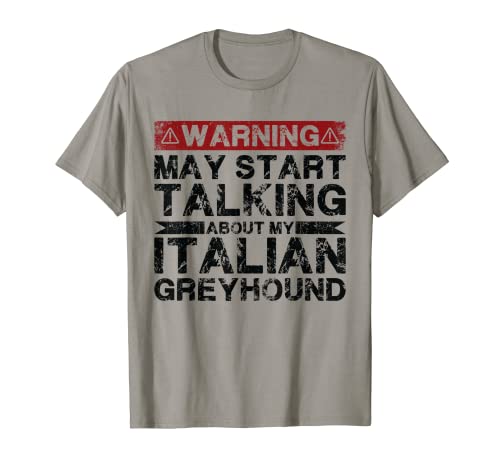 Advertencia puede comenzar a hablar de mi perro lobo irlandés Camiseta