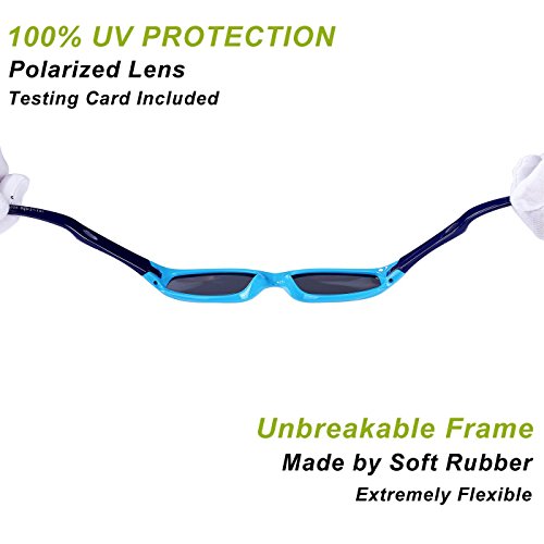 Pro Acme Kids Polarized Sports Sunglasses For Boys And Girls Unbreakable Tr90 Flexible Frame Youth Cycling Baseball Shades (Blue/Red, Orange Mirrored) #TOP4