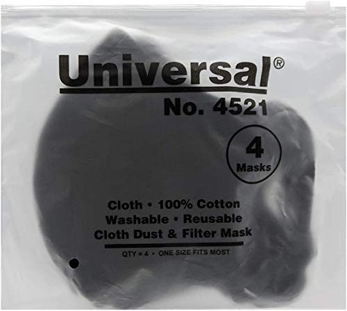 Universal 4521 Face Masks â€“ 100% Cotton, Washable, Reusable Cloth Masks â€“ Protection from Dust, Pollen, Pet Dander, Other Airborne Irritants