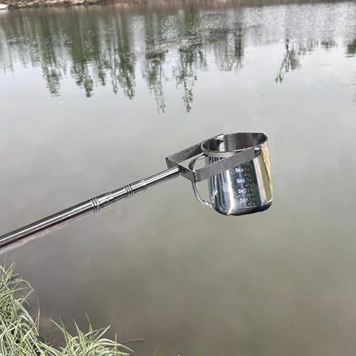 Telescopic Water Sampler, Stainless Steel Telescopic Rod Water Qualityd Sampler 500ml /1000ml Vertical Swing Sampler for Environmental Monitoring and Qualityd Testing(500ml,3.8-13.1ft/1.17-4m)