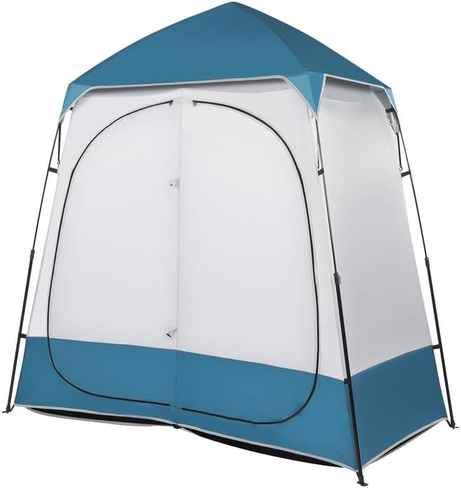 NOLLAM 2 Room Shower Tent Oxford Cloth Double Dressing Tent Portable Outdoor Fitting Room Privacy Shelter Tent with Carrying Bag Camping Tent for Hiking Beach nstant Rain Shelter Privacy Shelter