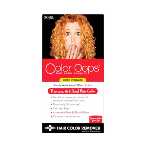 Color Oops Extra Strength Hair Color Remover, 1 Application, Hair Dye Remover Processes in 20...