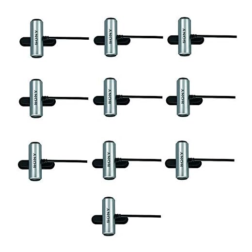 Sony ECMCS3 Clip style Omnidirectional Stereo Microphone -10 PACK