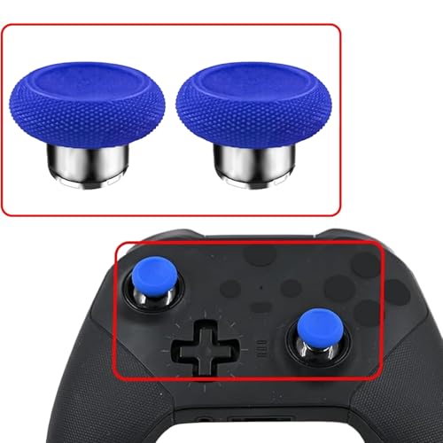 Image of 2 in 1 Short Metal Thumbsticks Replacement for Elite Series 2 Core Controllers, Replacement Thumbsticks for Xbox Elite Series 2 Controllers(Blue)