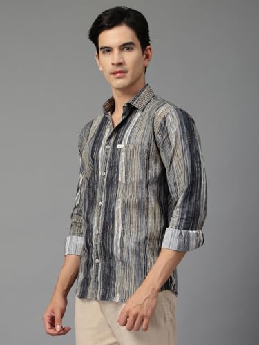 Image of Majestic Man Men's Stylish Unique Print Casual Shirt - Pure Cotton| Full Sleeve | Trendy & Comfortable