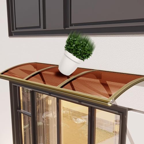 Auvent de porte marron pour habiller votre porche de maison