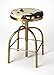 HomeRoots Multi-Color Iron (Gold Finish), Hair-on-Hide, Urethane Foam Hair on Hide Leather Bar Stool
