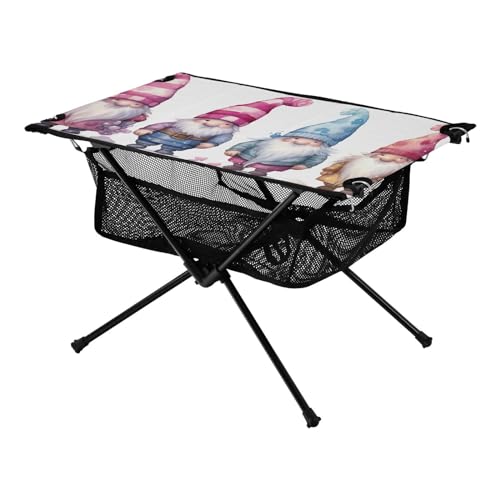 Mesa Plegable de Camping SDMKA para Exterior, Portátil y Ligera, con Estructura de Metal y Tapete de Oxford