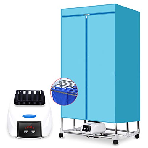 AMOS Blue Eezy-Dry 15kg 25 Items Electric Clothes Dryer with cover, Stainless Steel Energy Efficient Indoor Heated1300W + 2 x 6-Peg Laundry Airer