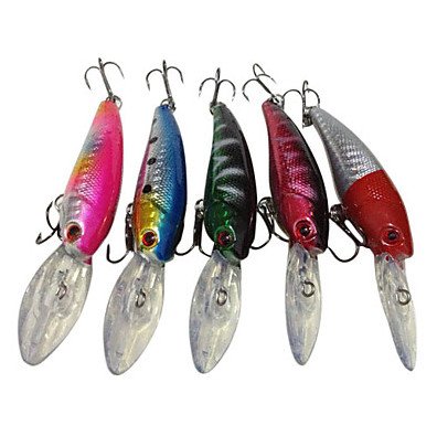 Hard Bait Minnow Floating Plastic Fishing Lure Packs (10 pz)