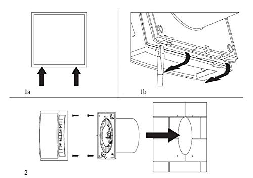 Badkamerventilator met front, 100 mm diameter, stille ventilator (met timer/naloop, wit) - Image 5