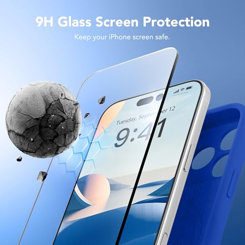 Image of Magnetic for iPhone 17 Pro Max Case, Compatible with MagSafe, [Full Camera Protection][Screen Protector] Silicone Shockproof Protective Phone Case for iPhone 17 Pro Max 6.9 inch, Klein Blue