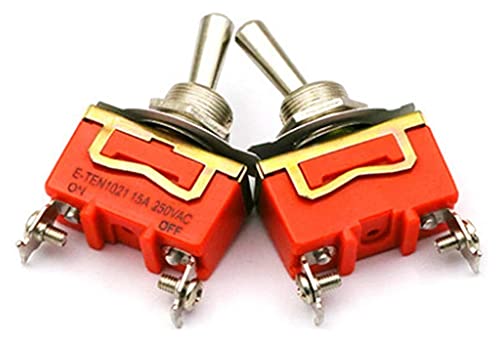 Interrupteur à bascule 2 positions ON-OFF 15A 250V bouton commande SPST E-DIX1021 - 3