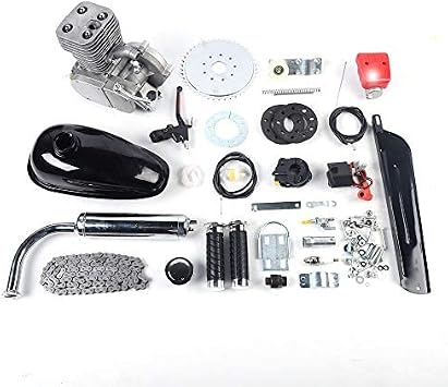 100CC Bicycle Engine Kit, 2 Stroke Motorized Bicycle Engine Kit, 36 Tooth Sprocket Gas Motorized Bike Petrol Gas Engine Kit, Petrol Gas Motor Engine Kit for Most 26"-28" Bikes