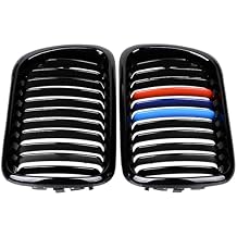 Front Bumper Kidney Grille for 1997 1998 1999 BMW E36 M3 3 Series 318i 323i Glossy Black M Color, Single Slat