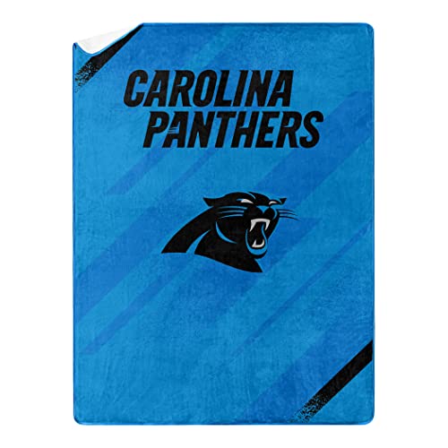 Northwest NFL Silk Touch Sherpa Throw Blanket 60X80 Carolina Panthers
