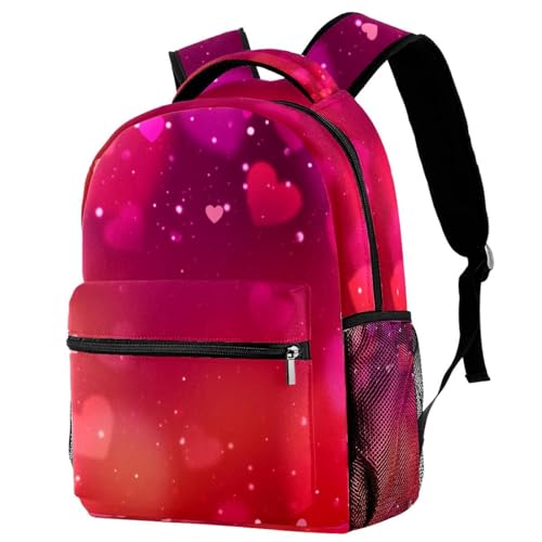Sac à dos d'école sac de voyage décontracté filles garçons cœur rose