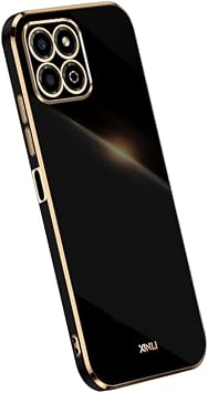 RankOne Case is suitable for Honor X8a 6.7 inches electroplating frame silicone mobile phone case - black