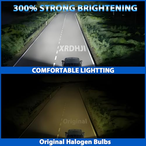 Fit for Chevy Cruze 2016 2017 2018 2019 (Non-Projector) High Performance Halogen Headlight Bulbs,9005 High Beam + H11 Low Beam Non-Projector Headlamp Replacement Bulbs Kit, Plug and Play,Pack of 4 by XRDHJI - Image 3
